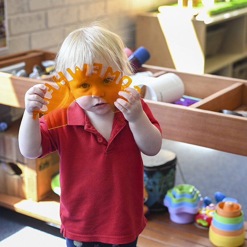 Boy is playing in Create Imagine Learn Center